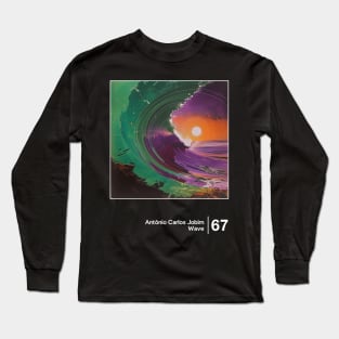 Wave / Minimal Style Graphic Artwork Design Long Sleeve T-Shirt